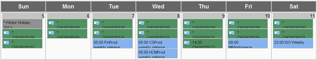 ServiceLink Change Calendar screenshot