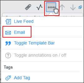 title bar with email icon location