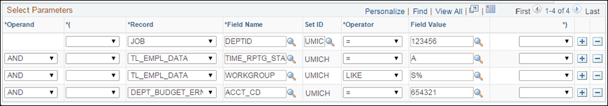 Parameters Example screenshot for Dynamic Group