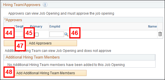 Hiring Team/Approvers