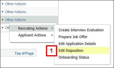 Applicants Other Actions Edit Disposition